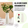 Magibeads 1Pc Column Plastic Vase Ornaments & 1Pc Stainless Steel Flower Frog & 50G Acrylic Ornaments Sets AJEW-MB0001-07-14