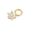 925 Sterling Silver Micro Pave Clear Cubic Zirconia Charms STER-G048-01G-04-2