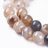 Natural Striped Agate/Banded Agate Beads Strands G-G582-8mm-57-3