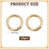 32Pcs Alloy Spring Gate Rings FIND-ME0003-23G-2