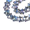 Electroplate Glass Beads Strand EGLA-S188-18-B02-3