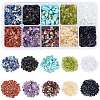 10 Style Natural & Synthetic Gemstone Chip Beads G-NB0002-54A-1