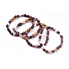 Natural Mookaite Bead Stretch Bracelets BJEW-K213-12-1