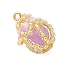 Luminous Handmade Glass Seed Beaded Teardrop Pendants PALLOY-MZ00962-01-3
