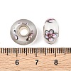 Lampwork & Brass Core European Beads LAMP-P019-01P-25-3