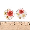 Inner Dried Flower Transparent Resin Pendants RESI-A043-04B-3