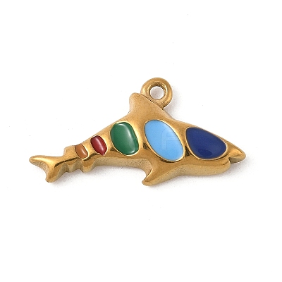 304 Stainless Steel Enamel Pendants STAS-Z153-09G-01-1
