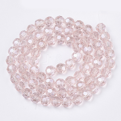 Electroplate Glass Bead Strands EGLA-R015-8mm-8-1