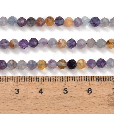 Natural Purple Fluorite Beads Strands GG-CBA753B-A01-4mm-1