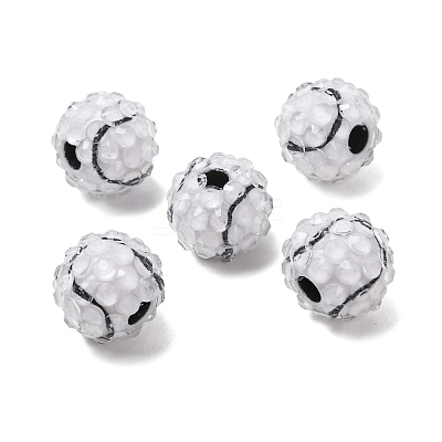 Sports Theme Opaque Acrylic European Beads RB-CBA95A4-04A-05-1
