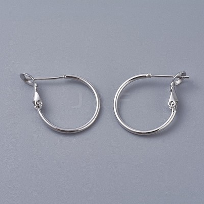 Brass Hoop Earrings KK-I665-26A-P-1
