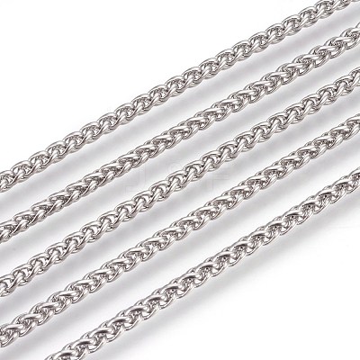 Tarnish Resistant 304 Stainless Steel Wheat Chains CHS-L017-21A-1