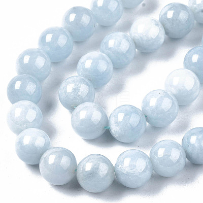 Natural Chalcedony Beads Strands G-S333-10mm-004-1