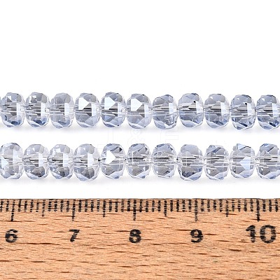 Electroplate Transparent Glass Beads Strands EGLA-N022-05B-C11-1