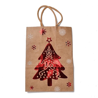Christmas Theme Hot Stamping Rectangle Paper Bags CARB-F011-02A-1