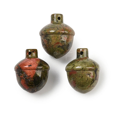 Natural Unakite Pendants G-K354-13F-1