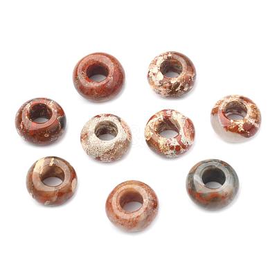 Natural Brecciated Jasper European Beads G-G740-14x8mm-05-1