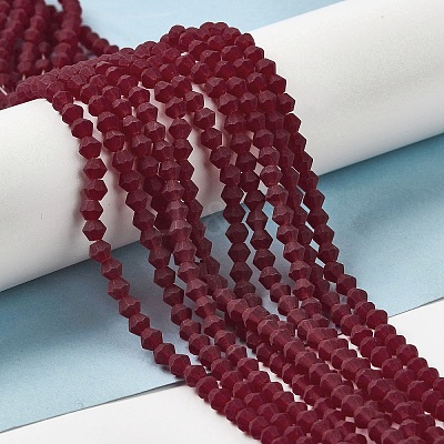 Imitate Austrian Crystal Frosted Glass Beads Strands EGLA-A039-T2mm-MD27-1