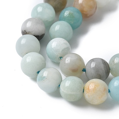 Natural Flower Amazonite Beads Strands Z26N5018-01-1
