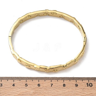 Textured 304 Stainless Steel Hinged Bangles for Women BJEW-Z178-04G-1