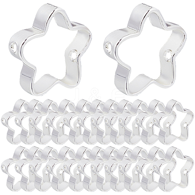 100Pcs Rack Plating Brass Bead Frames KK-SP0002-26S-1