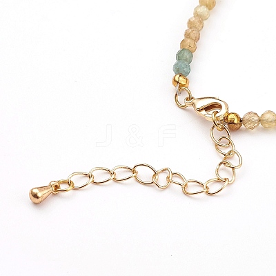 Natural Apatite Beaded Bracelets BJEW-JB05936-1