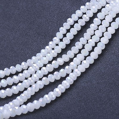 Electroplate Glass Beads Strands X-EGLA-A034-J6mm-B07-1