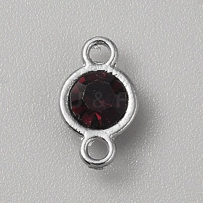 Faceted Glass Flat Round Connector Charms FIND-WH20042-56M-1