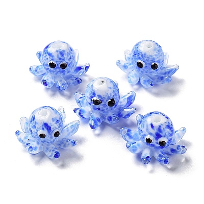 Handmade Bumpy Lampwork Beads Strands LS-LAMP-N021-37A-01-1