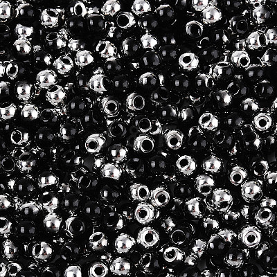 6/0 Half Plated Glass Beads SEED-N008-04B-1