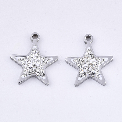 201 Stainless Steel Pendants STAS-N091-12P-1