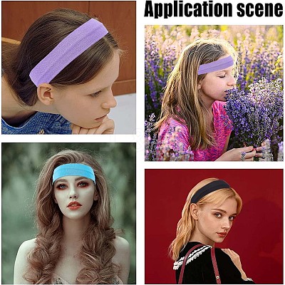 13pcs 13 colors Solid Color Fitness Yoga Running Elastic Cloth HeadBand MRMJ-GF0001-32-1