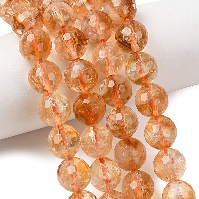 Natural Citrine Beads Strands GG-CBA59DD-C02-8mm-1