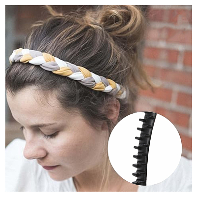 10Pcs 2 Styles Resin Firm Headband Non-slip Strip FIND-SP0020-61-1