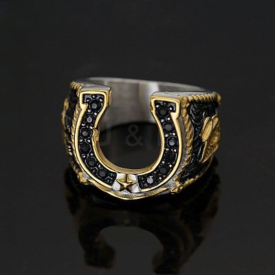 304 Stainless Steel Micro Pave Cubic Zirconia Finger Rings FS-WG5ACE0-01-1