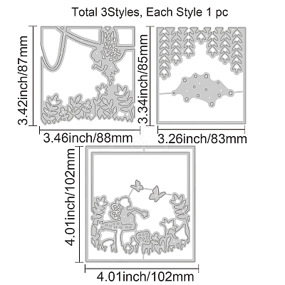 Carbon Steel Cutting Dies Stencils DIY-WH0309-360-1