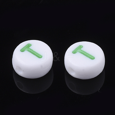 Initial Acrylic Beads X-OACR-E001-20T-1