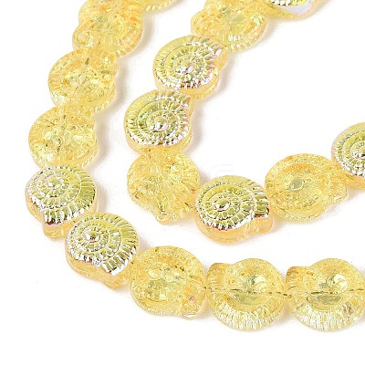Electroplate Transparent Glass Beads Strands EGLA-Q136-02A-07-1