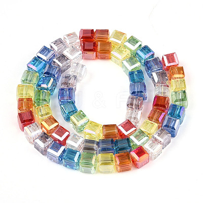Transparency Glass Beads Strands GLAA-T025-04A-01-1