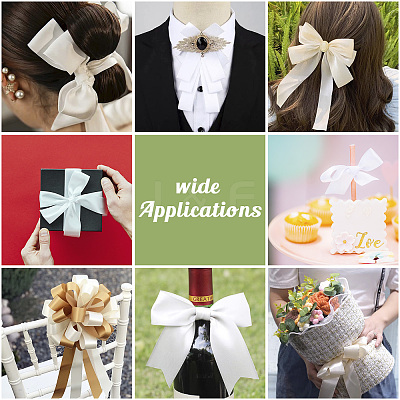 10 Yards Double-Face Polyester Satin Ribbons SRIB-TA0001-15A-1