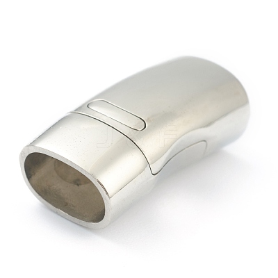 Tarnish Resistant 304 Stainless Steel Magnetic Clasps with Glue-in Ends STAS-O148-03P-1