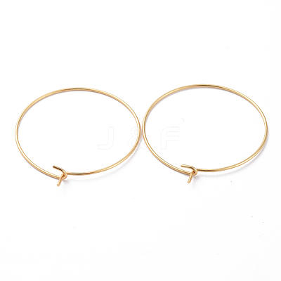 316 Stainless Steel Hoop Earring Findings STAS-J025-01D-G-1