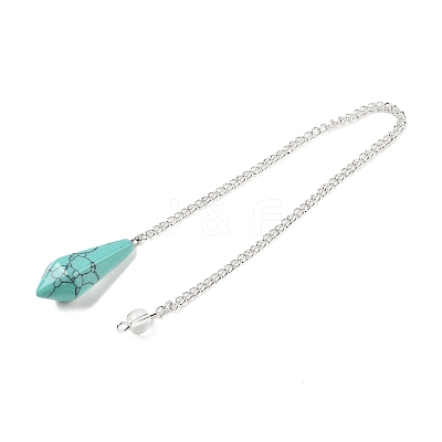 Natural & Synthetic Gemstone Cone Pointed Dowsing Pendulums G-A249-03S-1