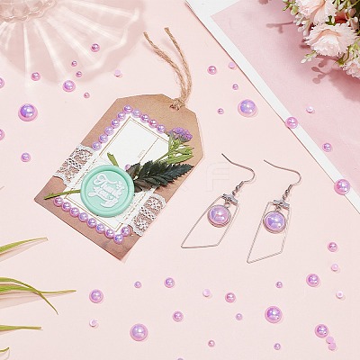 70G 5 Styles ABS Plastic Imitation Pearl Cabochons OACR-SC0001-45H-1