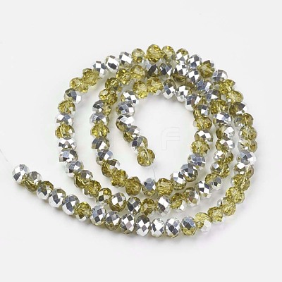 Electroplate Transparent Glass Beads Strands EGLA-A034-T10mm-M04-1