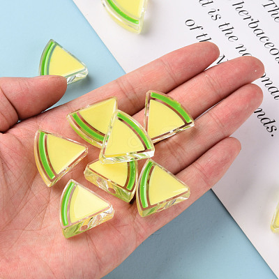 Transparent Enamel Acrylic Beads TACR-S155-001B-1