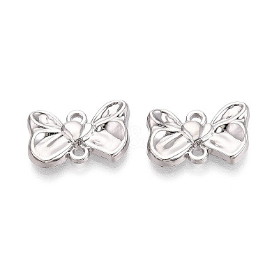 Alloy Bowknot Links Connector Charms PALLOY-T091-35P-1