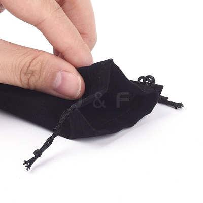 Velvet Cloth Drawstring Bags X-TP-C001-70X90mm-4-1