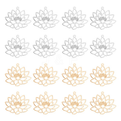 60Pcs 2 Styles Long-Lasting Plated Brass Pendants KK-HY0003-73-1