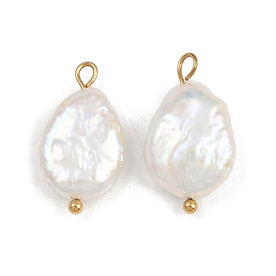 Natural Freshwater Pearl Keshi Pearl Pendants STAS-D378-06B-G-1